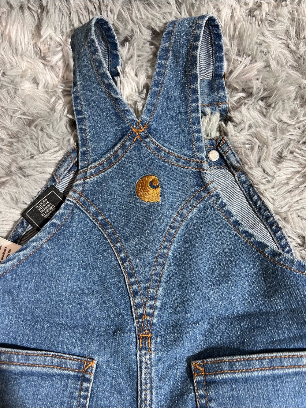 Carhartt Blue Denim short overalls - Picture 5 of 6